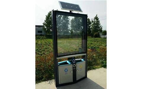 不銹鋼廣告垃圾箱